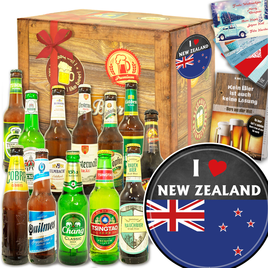 I love New Zealand | 12 Biersorten Bier aus der Welt und Deutschland | Bierbox