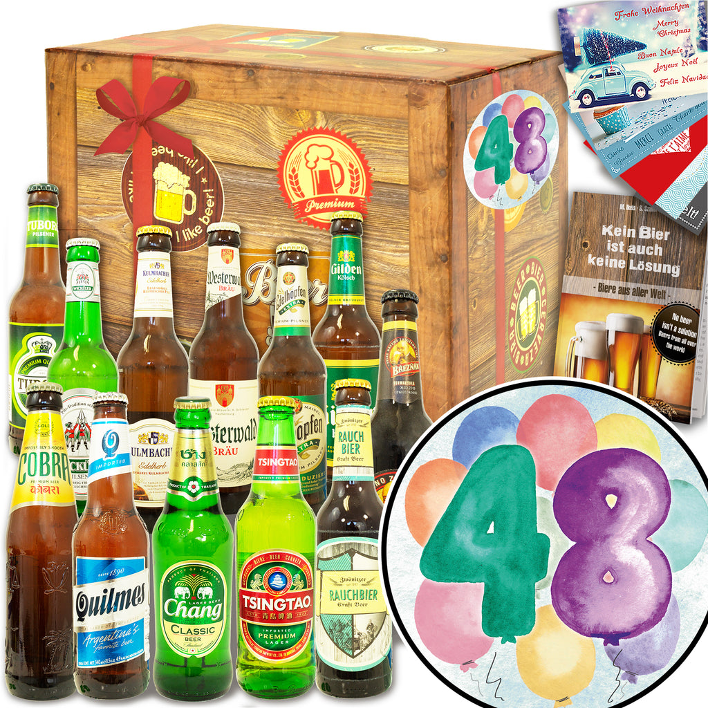 Geburtstag 48 | 12 Spezialitäten Bier Deutschland und Welt | Geschenkset