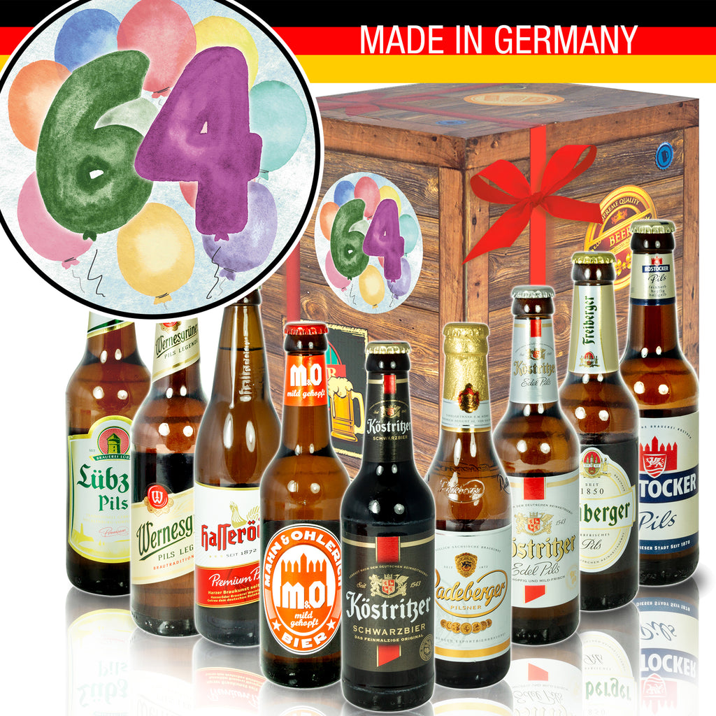 Geburtstag 64 | 9x Ostdeutsche Biere | Probierpaket
