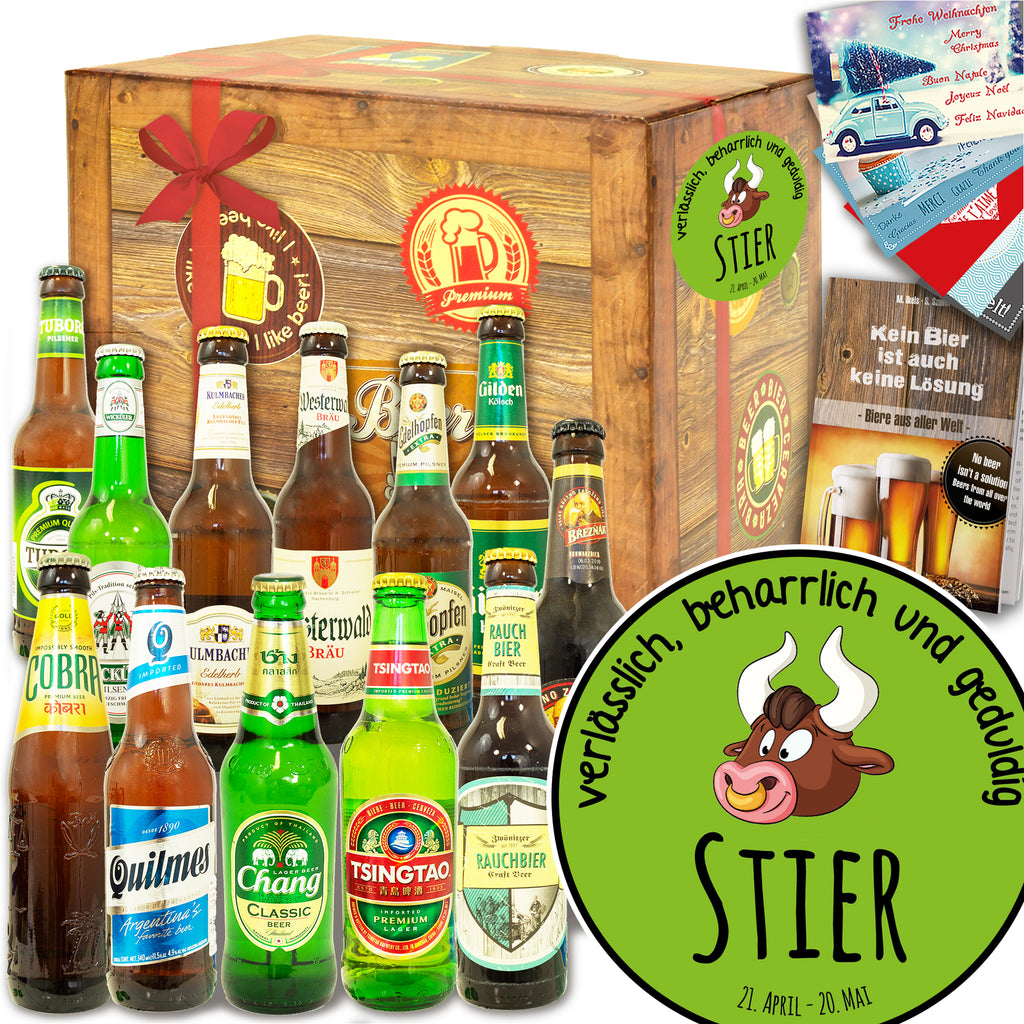 Sternzeichen Stier | 12 Biersorten Bier Deutschland und Welt | Bier Geschenk