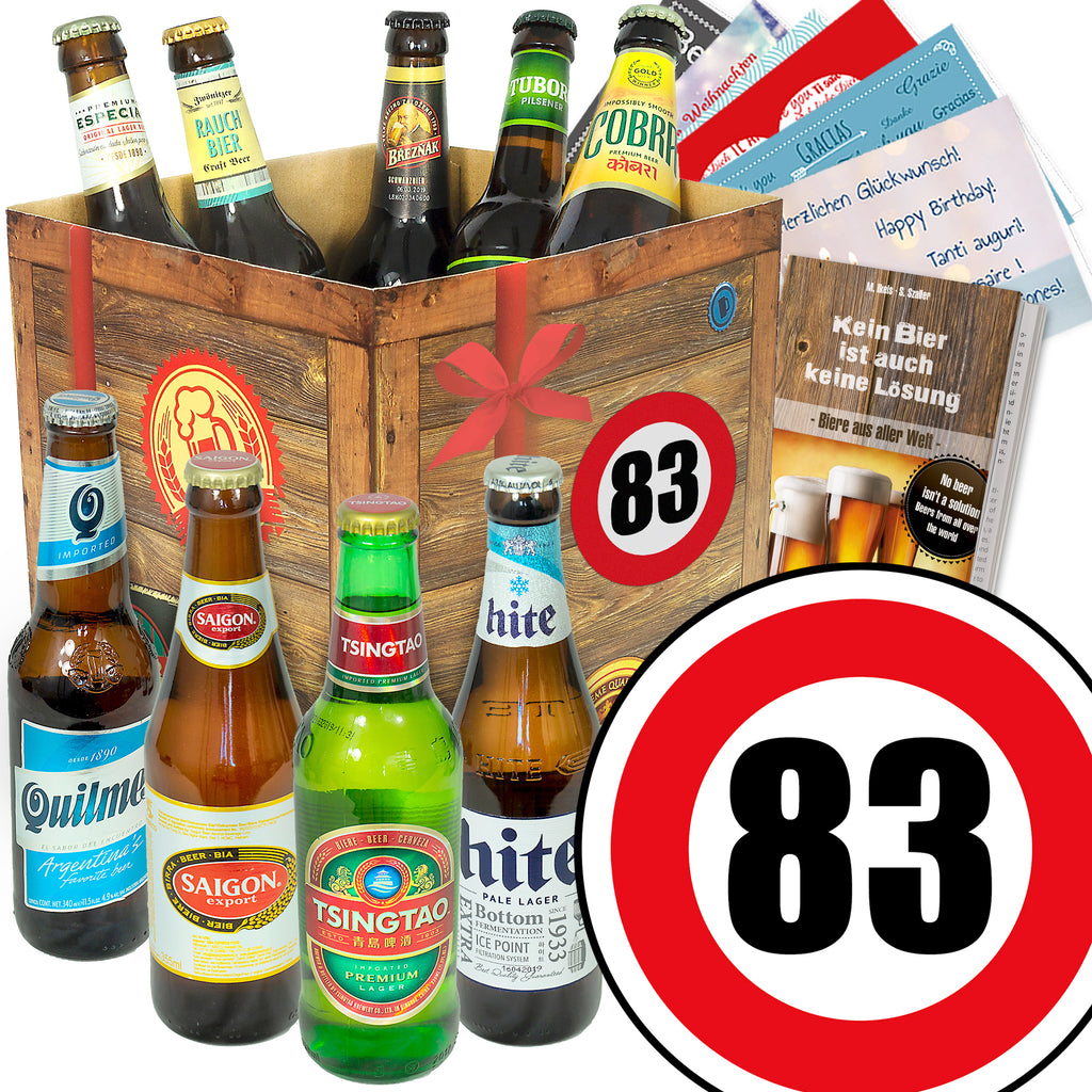 Zahl 83 | 9 Biersorten Biere aus aller Welt | Präsent