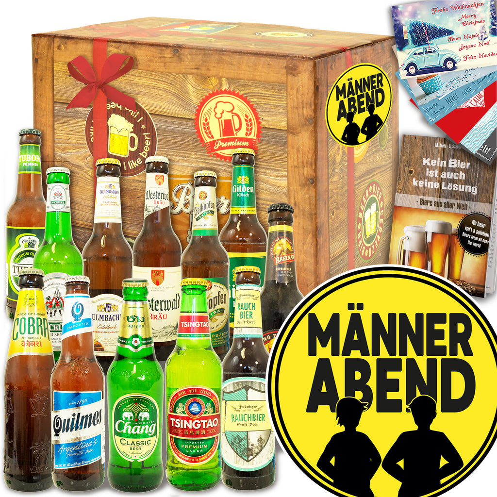 Männerabend | 12 Spezialitäten Bier International und DE | Bierset