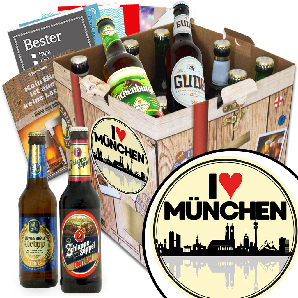 I love München | 9x Bier Bier Deutschlandreise | Geschenkkorb