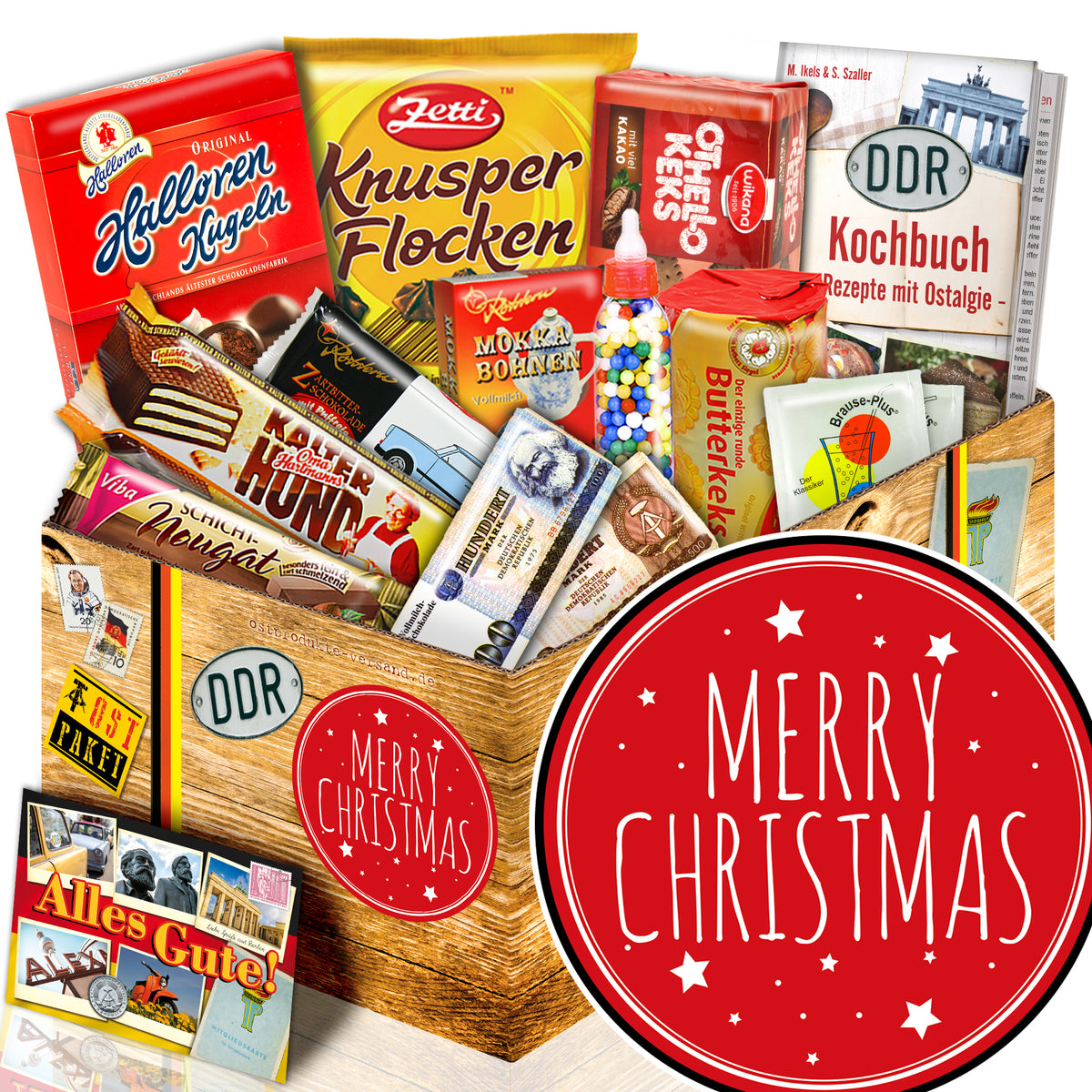 Merry Christmas - Süßigkeiten Set DDR L - monatsgeschenke.de