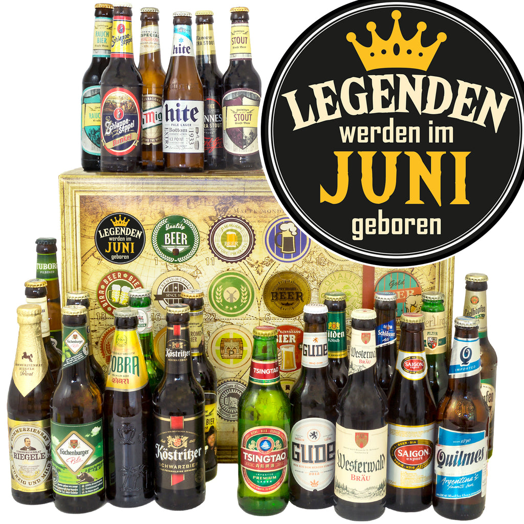 Legende Juni | 24x Biere Welt und Deutschland | Bier Geschenk