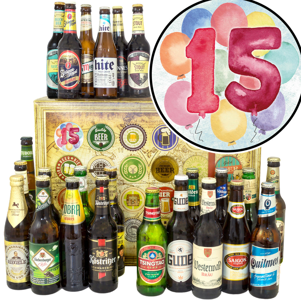 Jubiläum 15 | 24 Spezialitäten Bier International und Deutschland | Präsent