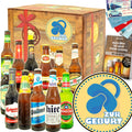 Zur Geburt Junge | 12 Flaschen Biere der Welt | Geschenk Box