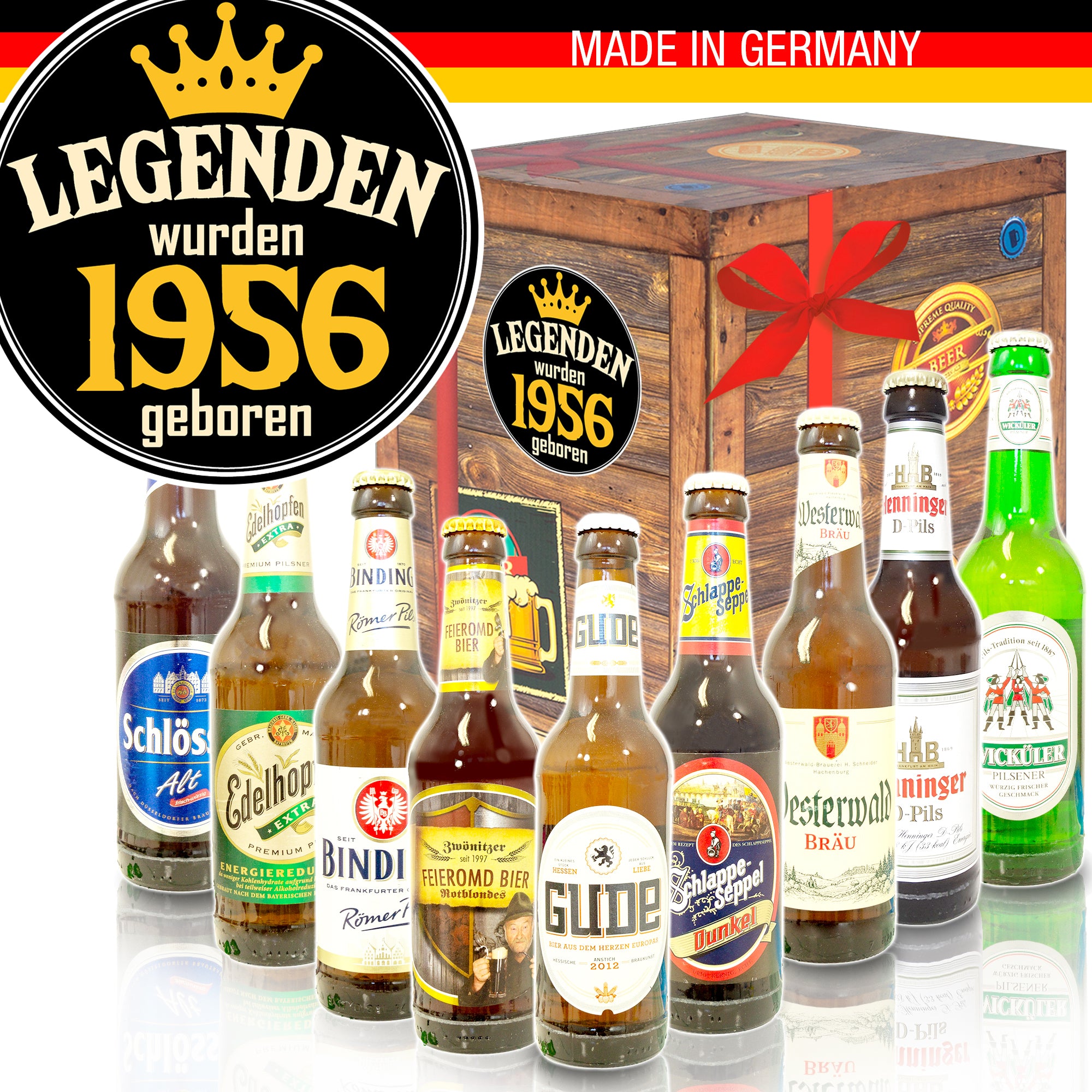 Legenden 1956 | 9x Biere aus Deutschland | Geschenkidee