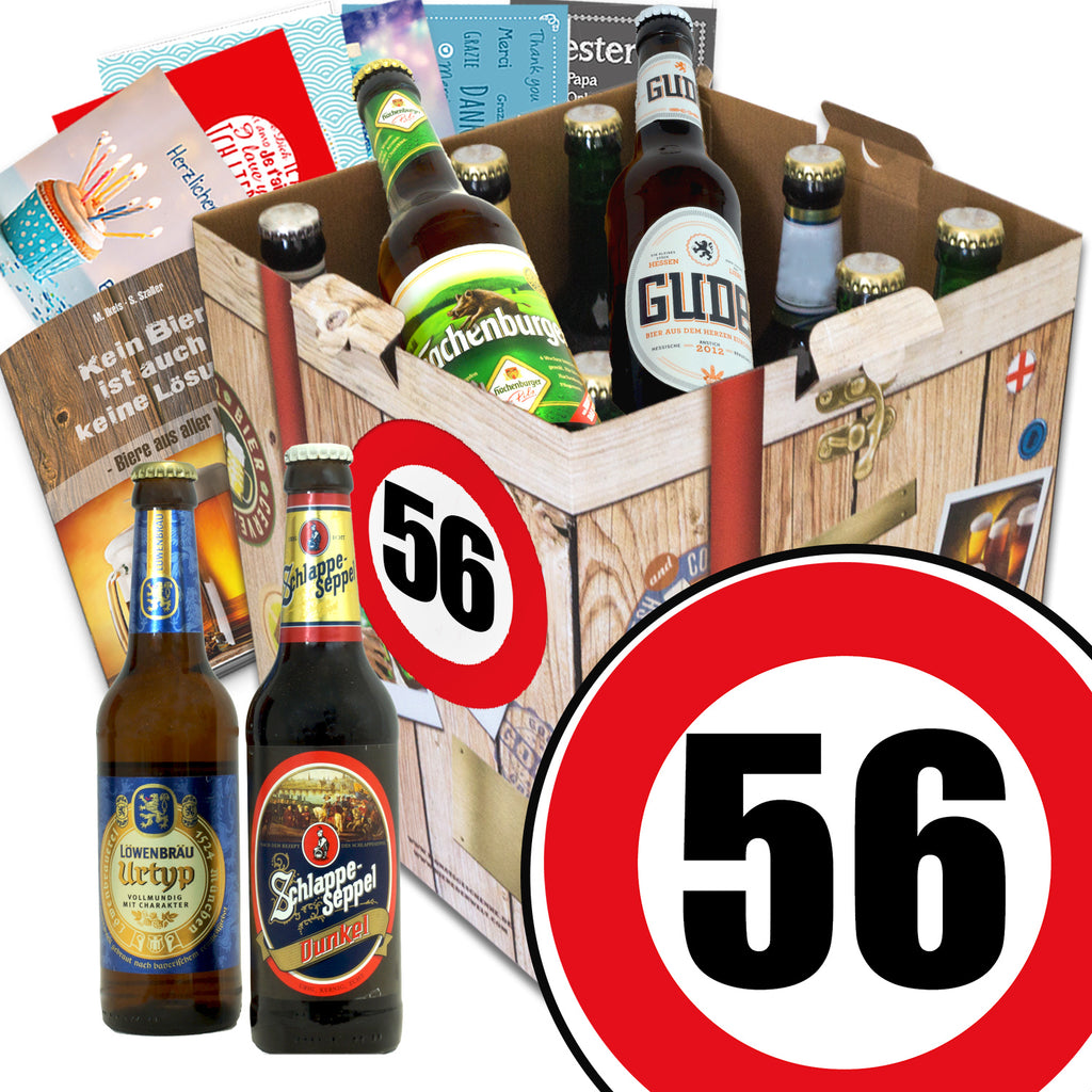 Zahl 56 | 9 Flaschen Biere Deutschland | Geschenkbox