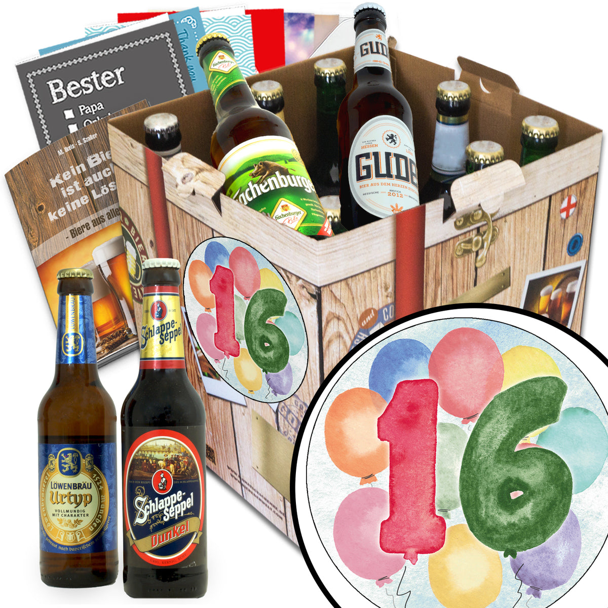 Jahrestag 16 | 9 Spezialitäten Deutsche Biere | Bierbox