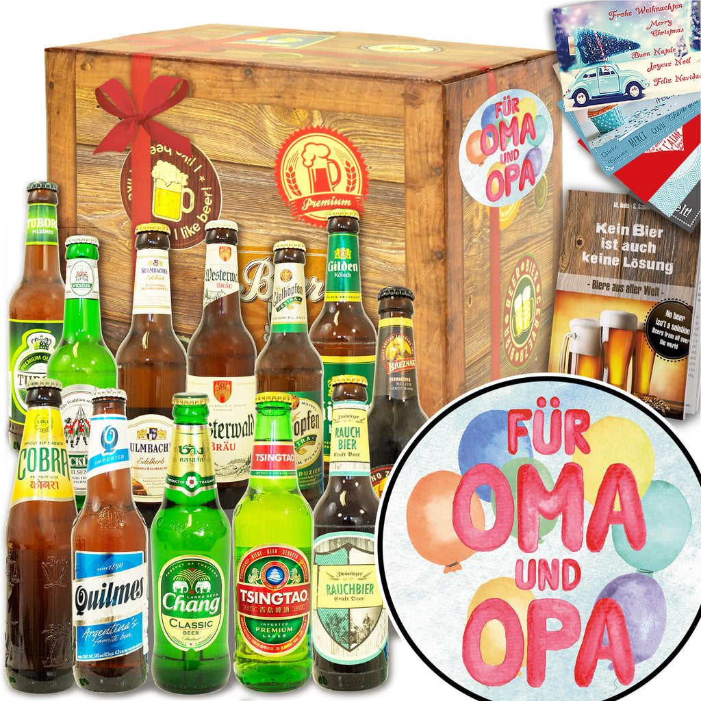 Für Oma&Opa | 12 Flaschen Bier International und DE | Biertasting