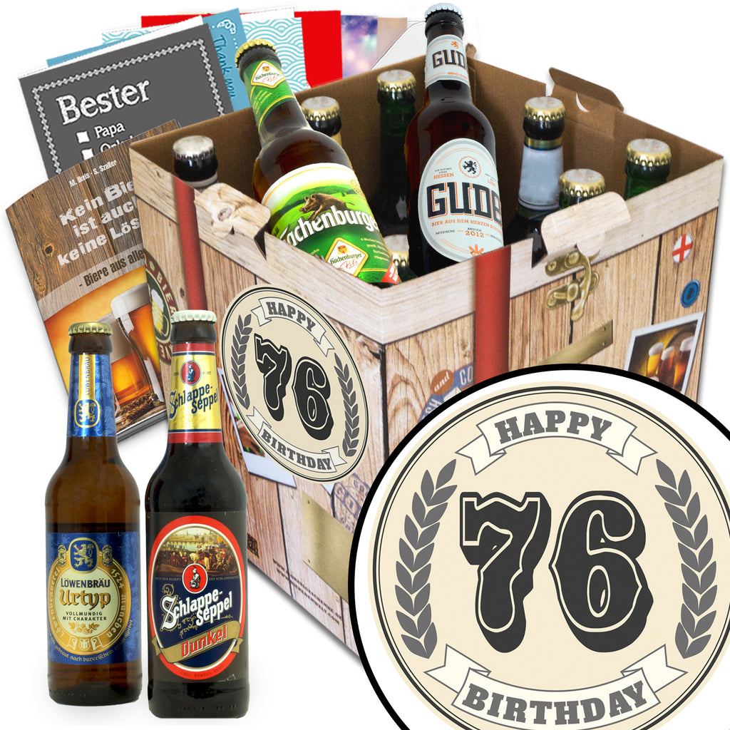 Geburtstag 76 | 9 Biersorten Deutsche Biere | Präsent