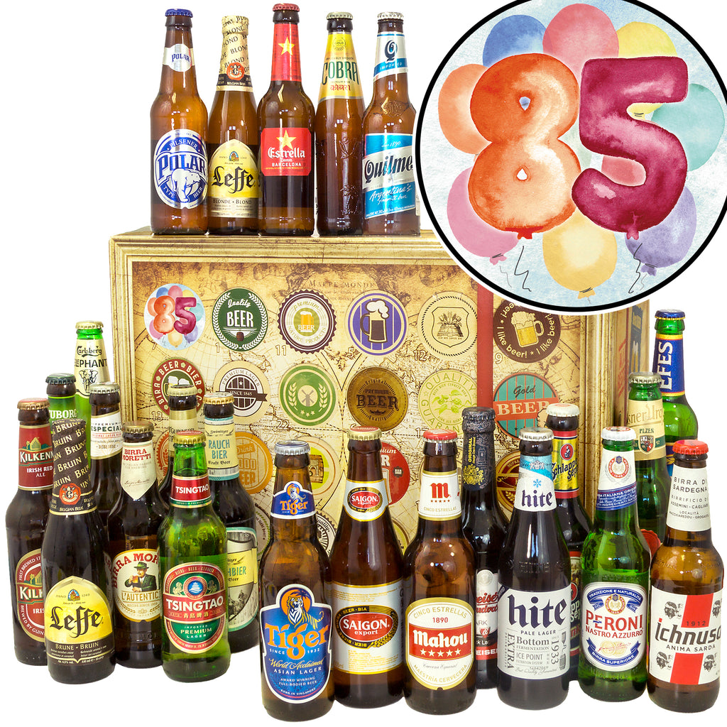 Geburtstag 85 | 24x Biere der Welt Exoten | Bierverkostung