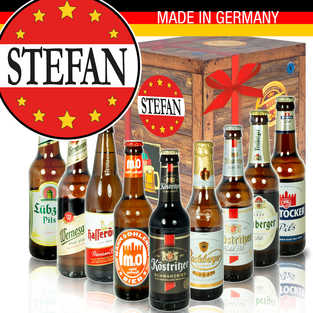 Stefan | 9x Bier Biere Ostdeutsch | Geschenk Set
