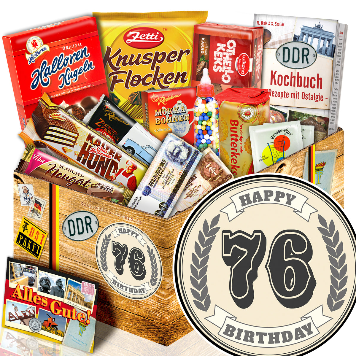 76 Zahl - Süßigkeiten Set DDR L