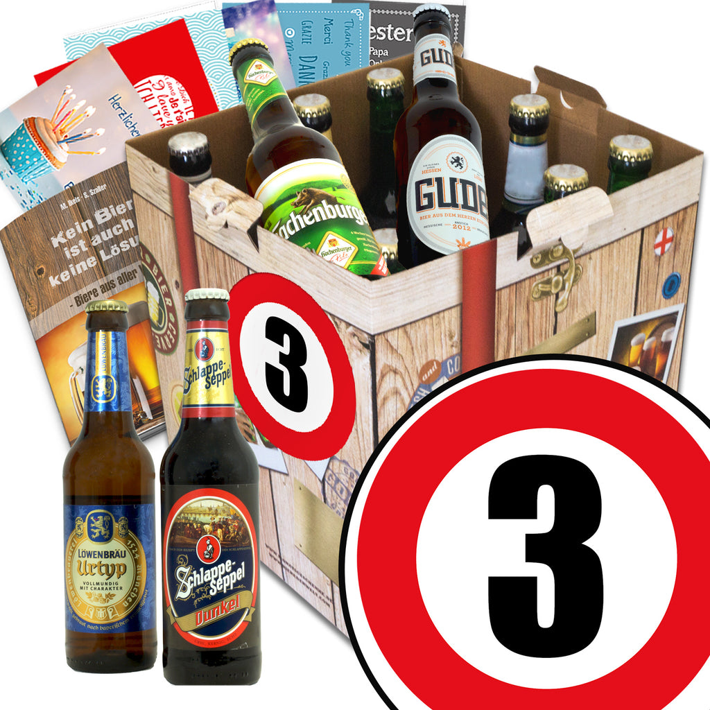 Zahl 3 | 9x Bier Deutschlandreise | Biergeschenk