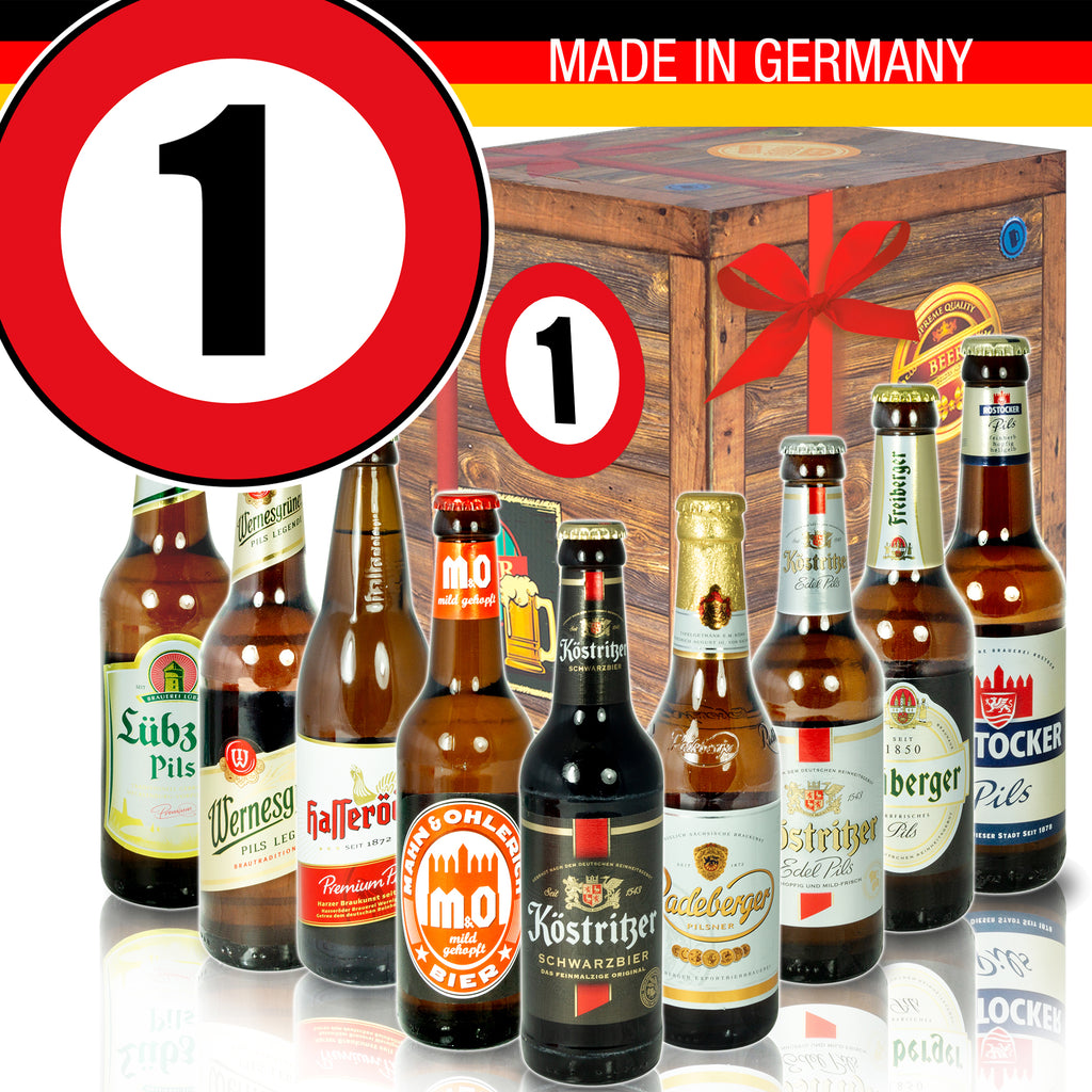 Zahl 1 | 9x Bier Ostdeutsche Biere | Bierset
