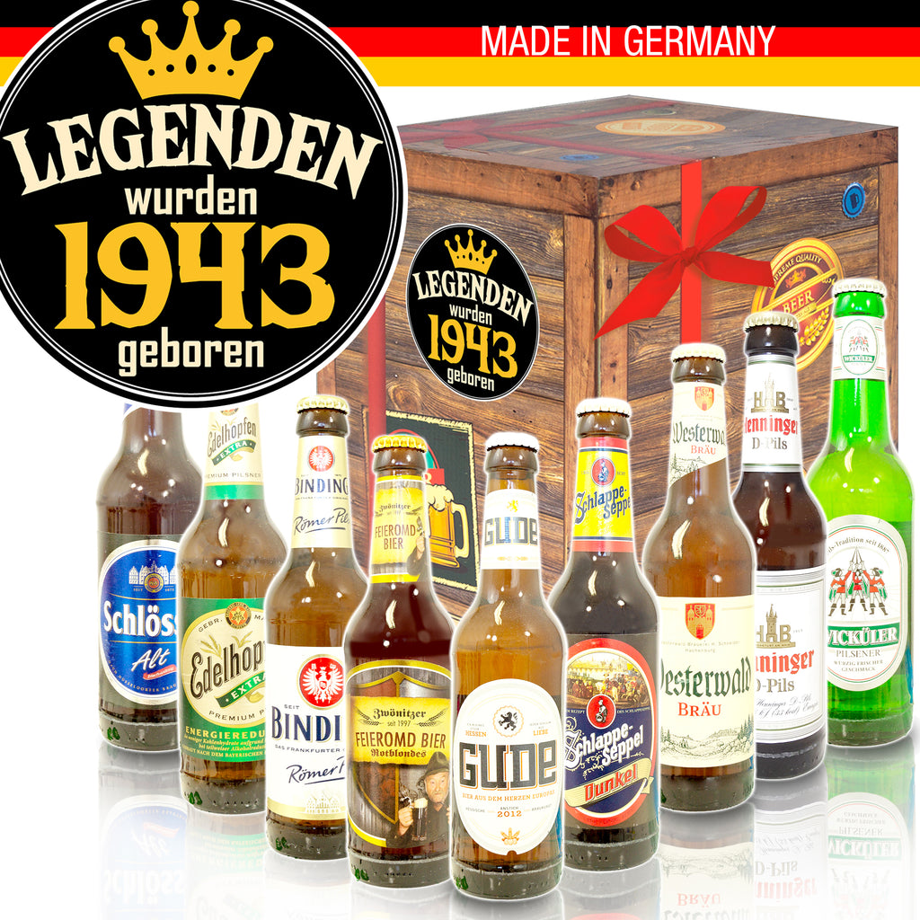 Legenden 1943 | 9x Bier Deutsche Biere | Geschenk Set