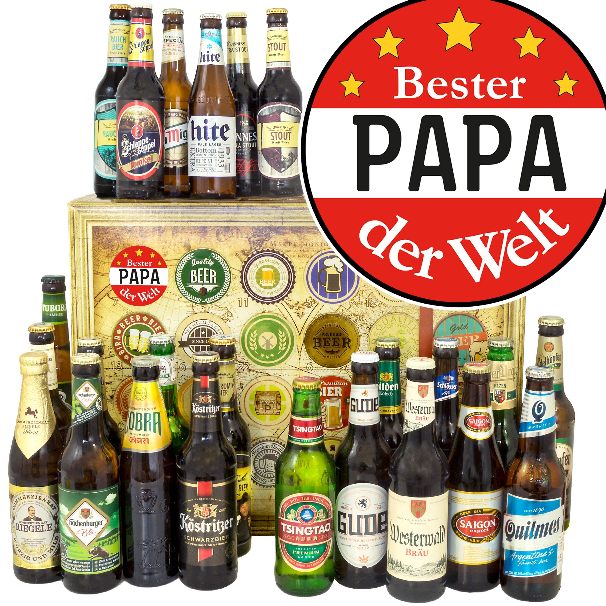 Bester Papa | 24 Spezialitäten Bier International und Deutschland | Biertasting