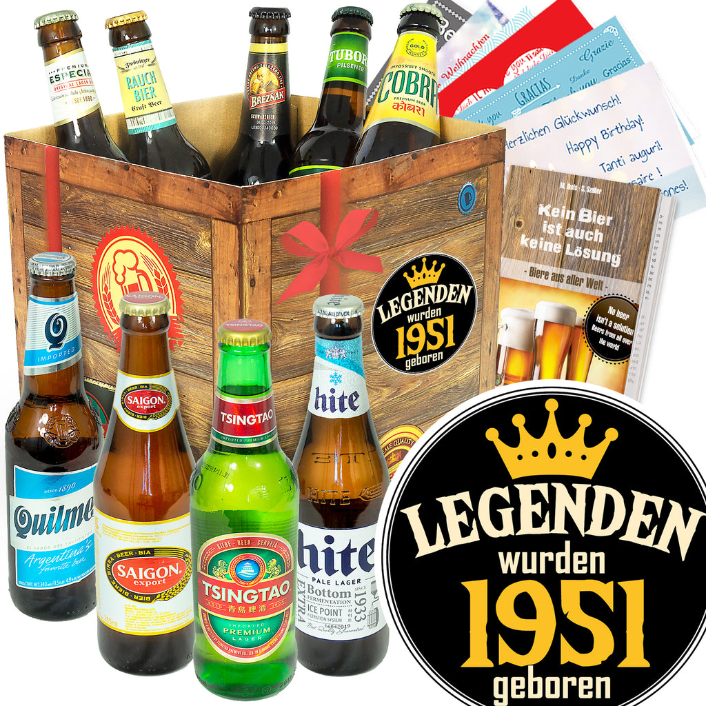 Legenden 1951 | 9 Länder Biere aus aller Welt | Geschenk Box