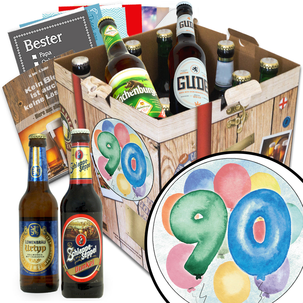 Geburtstag 90 | 9 Spezialitäten Bier Deutschlandreise | Probierpaket