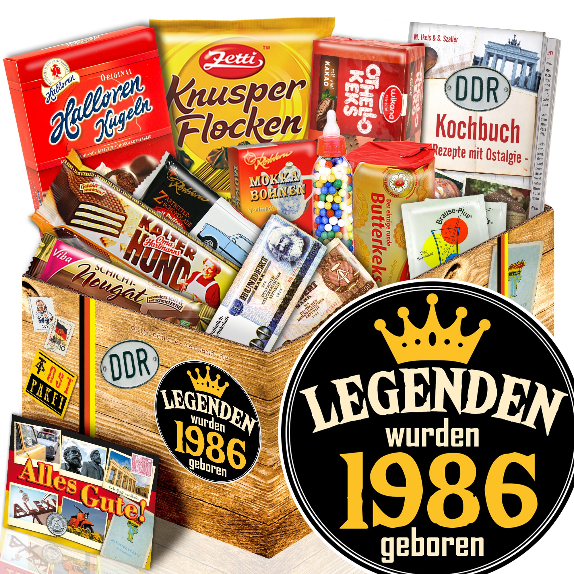 Legenden wurden 1986 geboren - Süßigkeiten Set DDR L