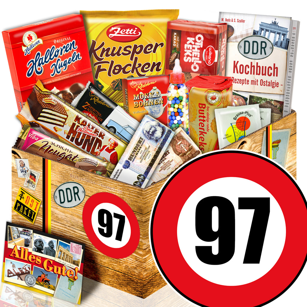 Zahl 97 - Süßigkeiten Set DDR L - monatsgeschenke.de