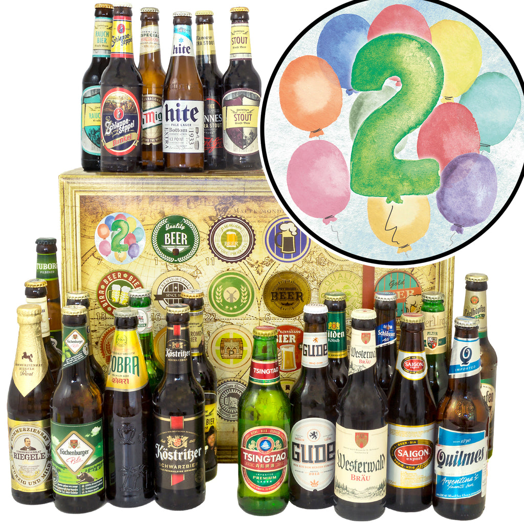Hochzeitstag 2 | 24 Biersorten Biere Welt und Deutschland | Bierset