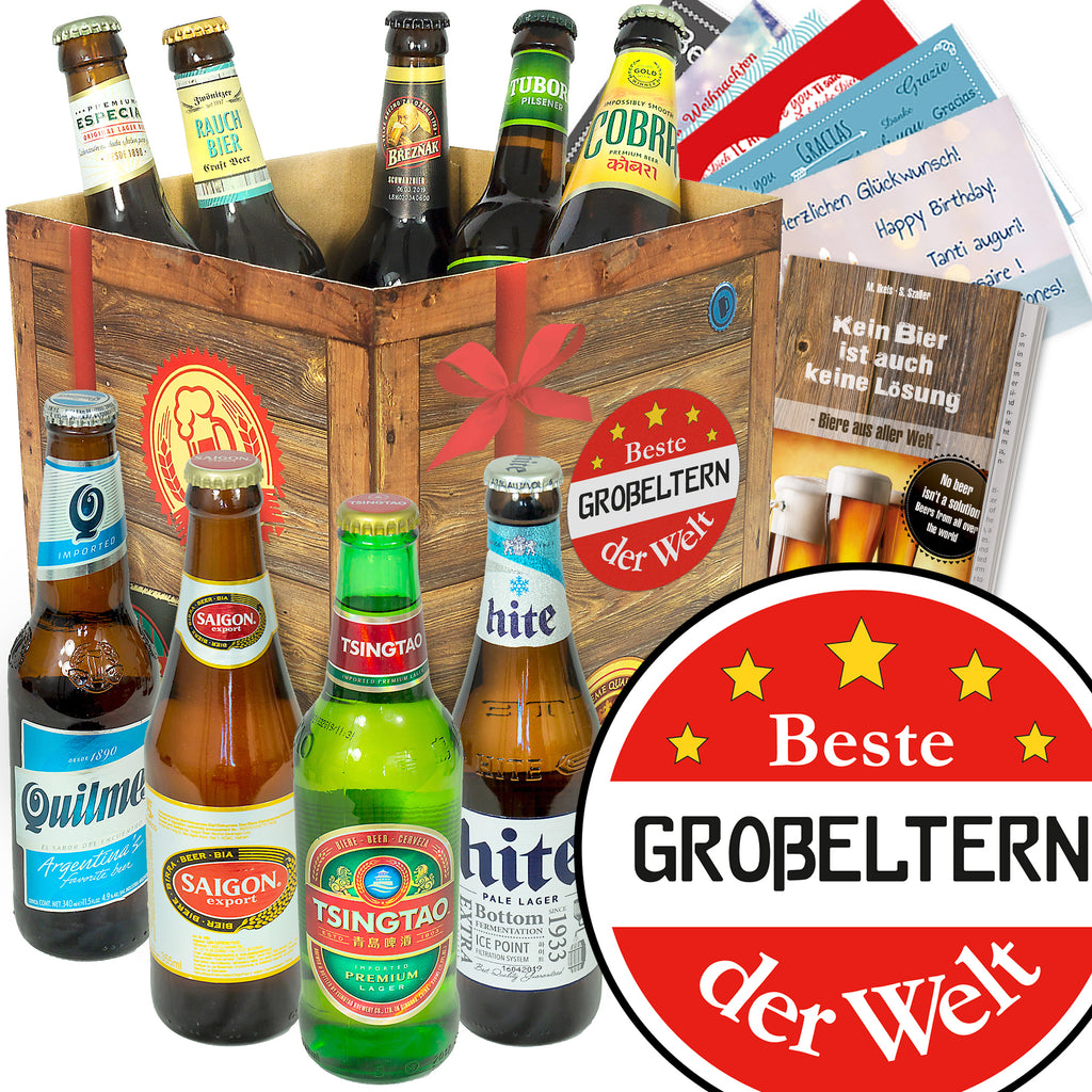 Beste Großeltern der Welt | 9x Biere der Welt | Bierpaket