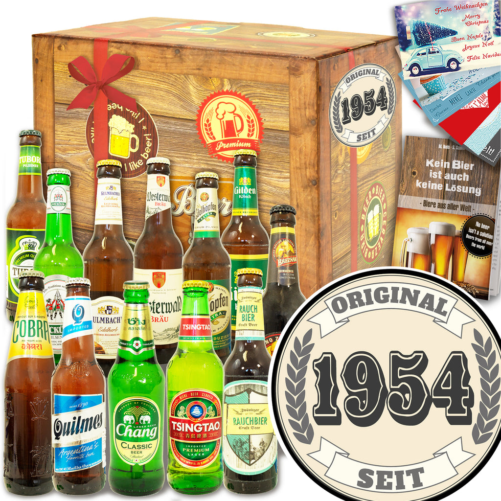 Original seit 1954 | 12 Flaschen Bier International und DE | Bierset