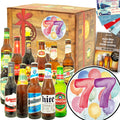 Geburtstag 77 | 12 Flaschen Biere der Welt Exoten | Geschenk Set