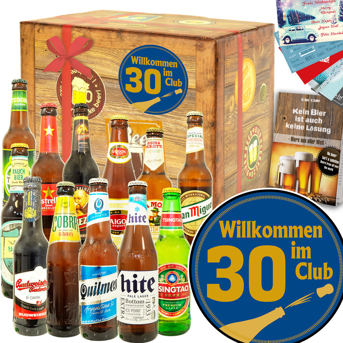 Wilkommen im Club 30 | 12 Flaschen Bier International | Bierpaket