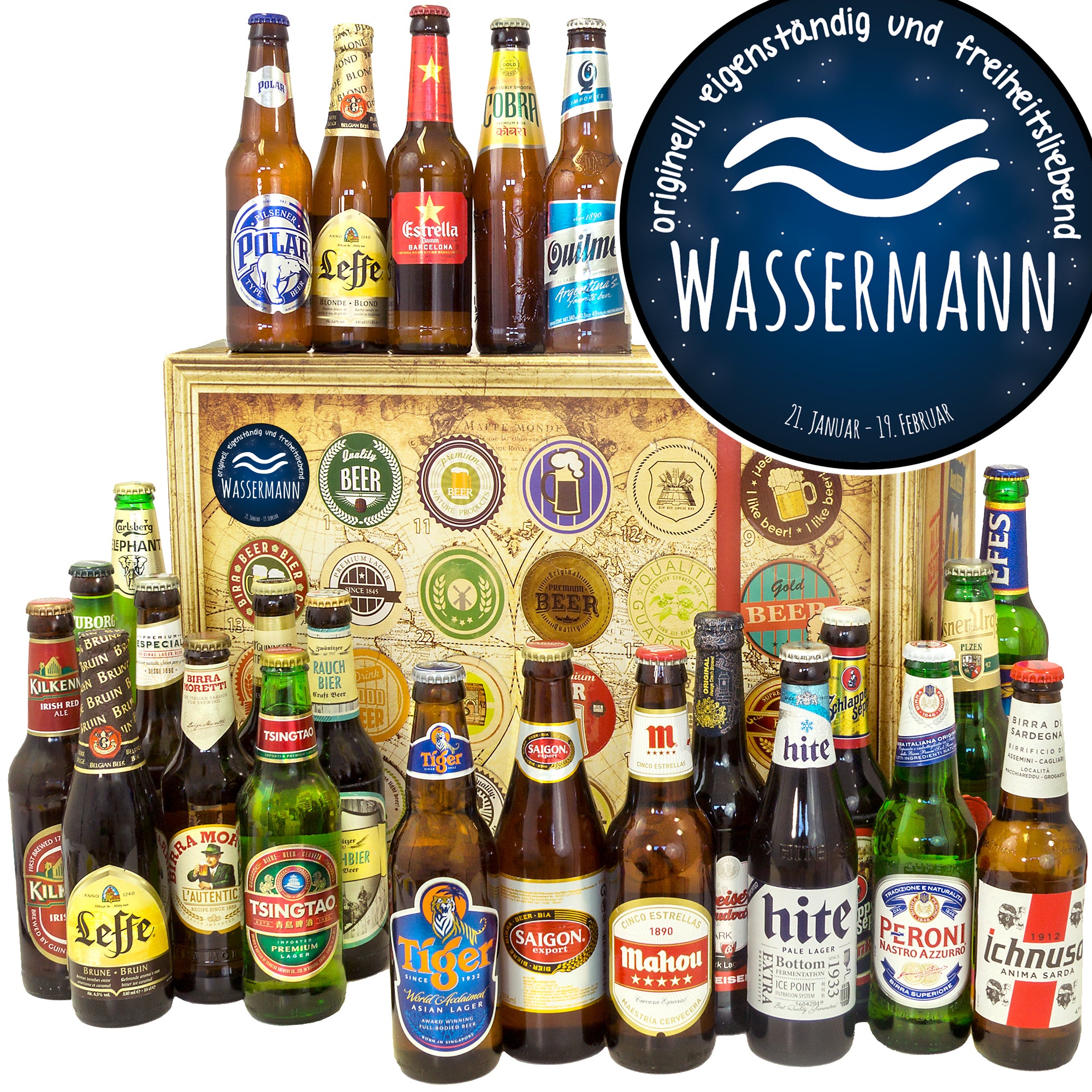 Sternzeichen Wassermann | 24x Bierweltreise | Biertasting