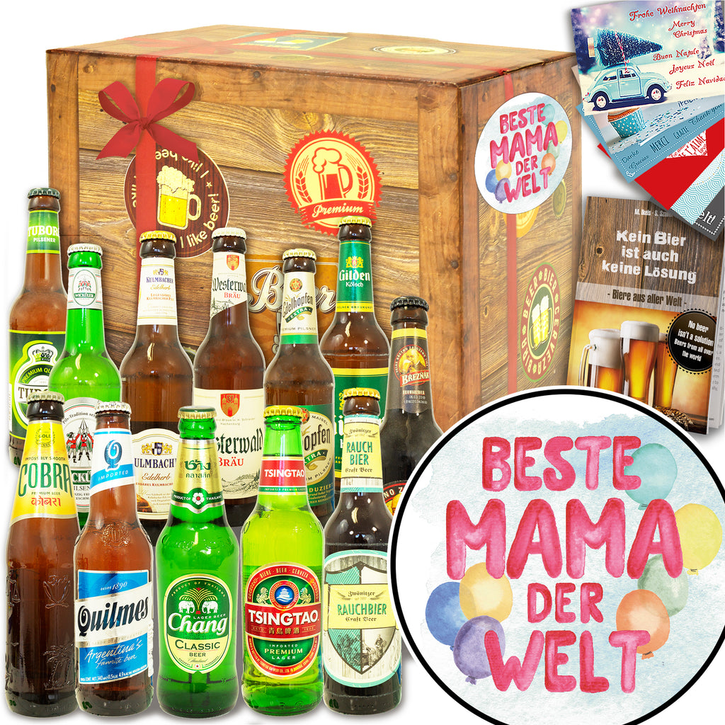 Beste Mama | 12x Bier Deutschland und Welt | Geschenkset