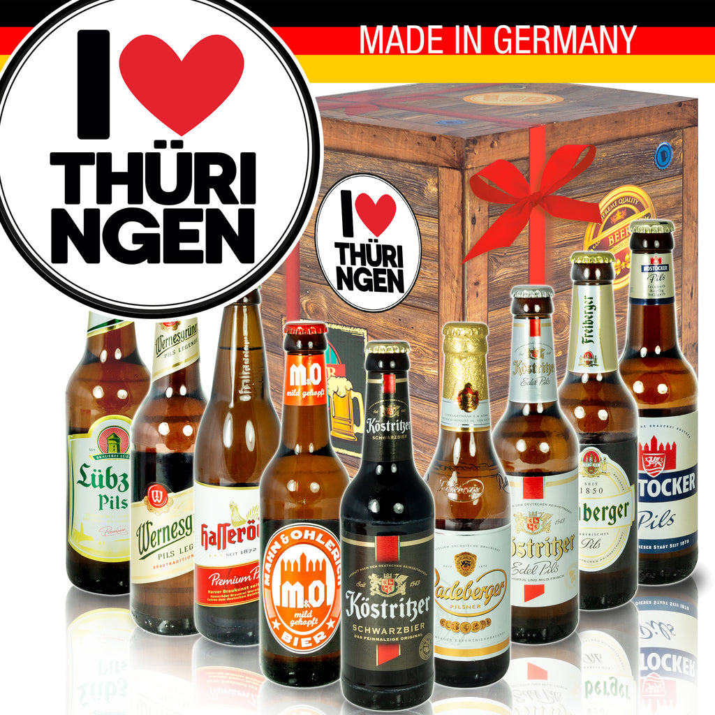 I Love Thüringen | 9x Biere aus Ostdeutschland | Geschenkbox