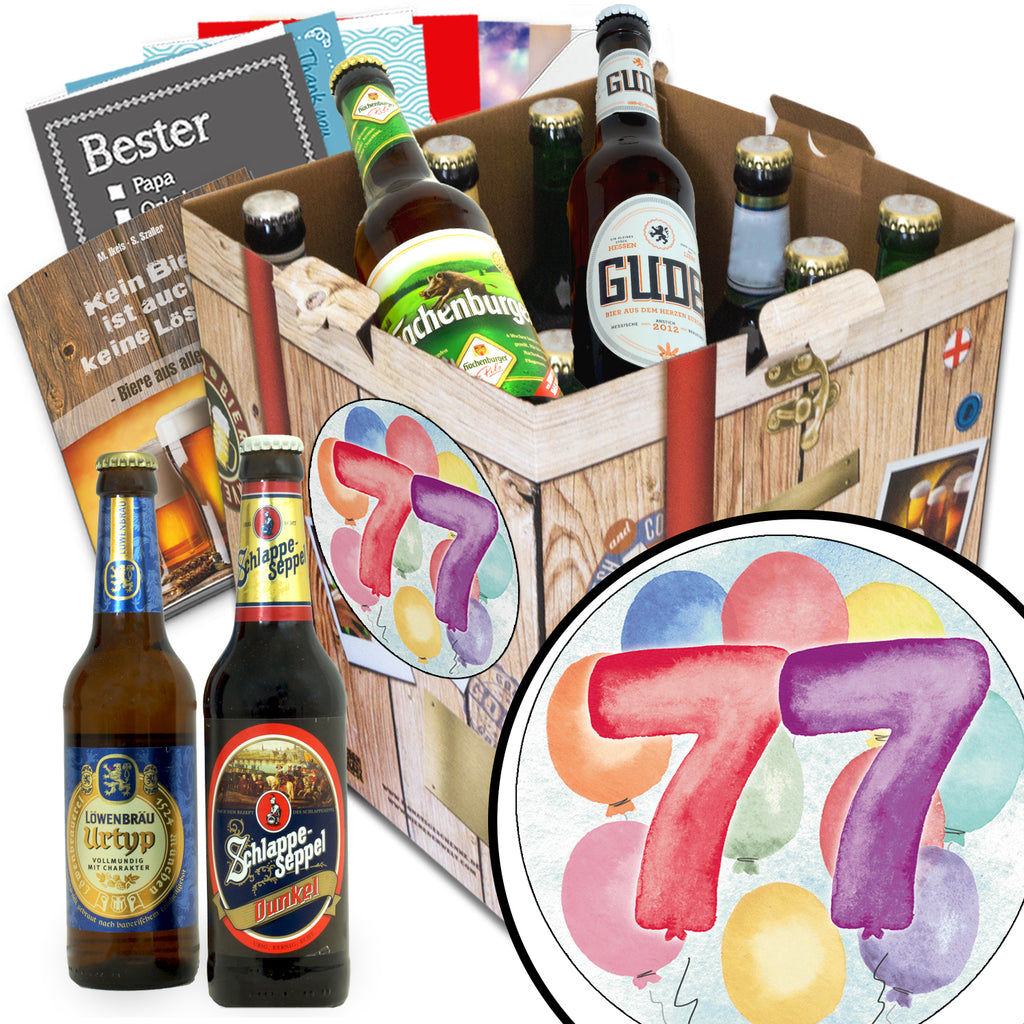 Geburtstag 77 | 9 Biersorten Biere aus Deutschland | Geschenkbox