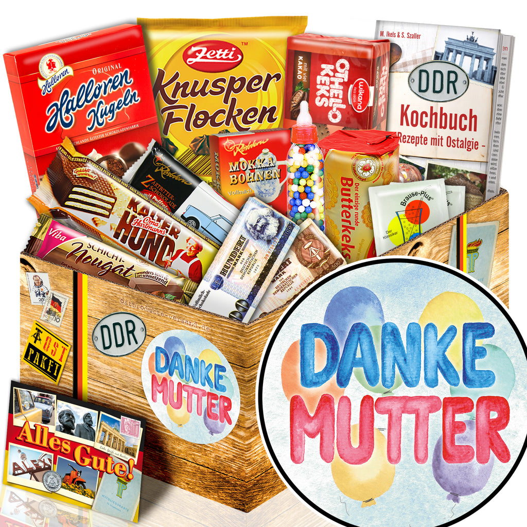 Danke Mutter - Süßigkeiten Set DDR L - monatsgeschenke.de