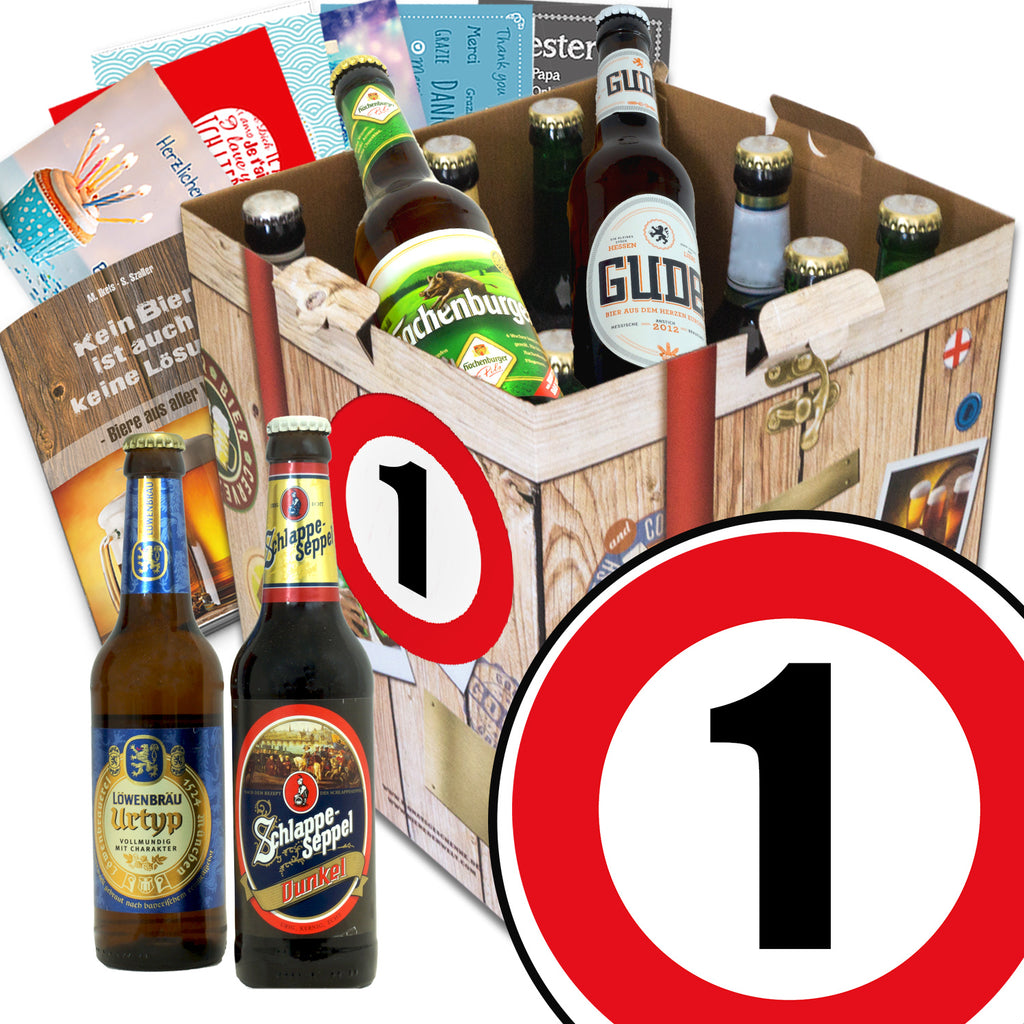 Zahl 1 | 9x Bier Biere Deutschland | Geschenkset