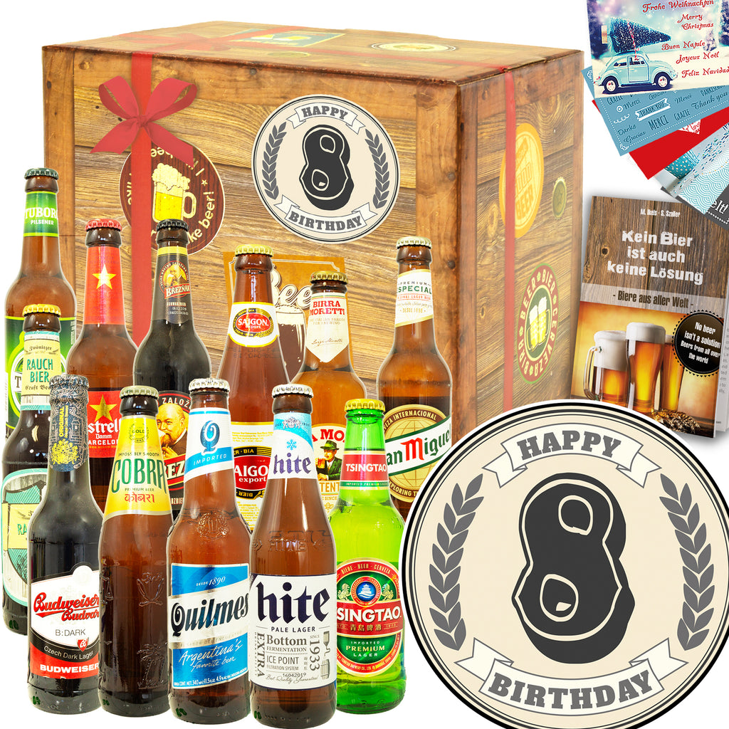 Geburtstag 8 | 12 Biersorten Bier aus aller Welt | Geschenkidee