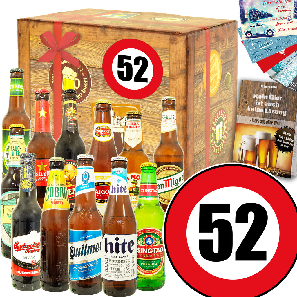 Zahl 52 | 12 Länder Biere der Welt Exoten | Biergeschenk