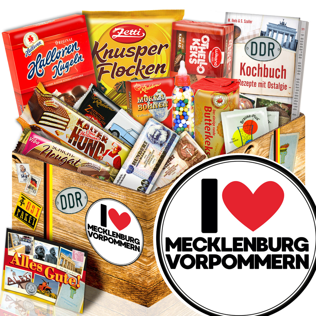I Love Mecklenburg - Süßigkeiten Set DDR L
