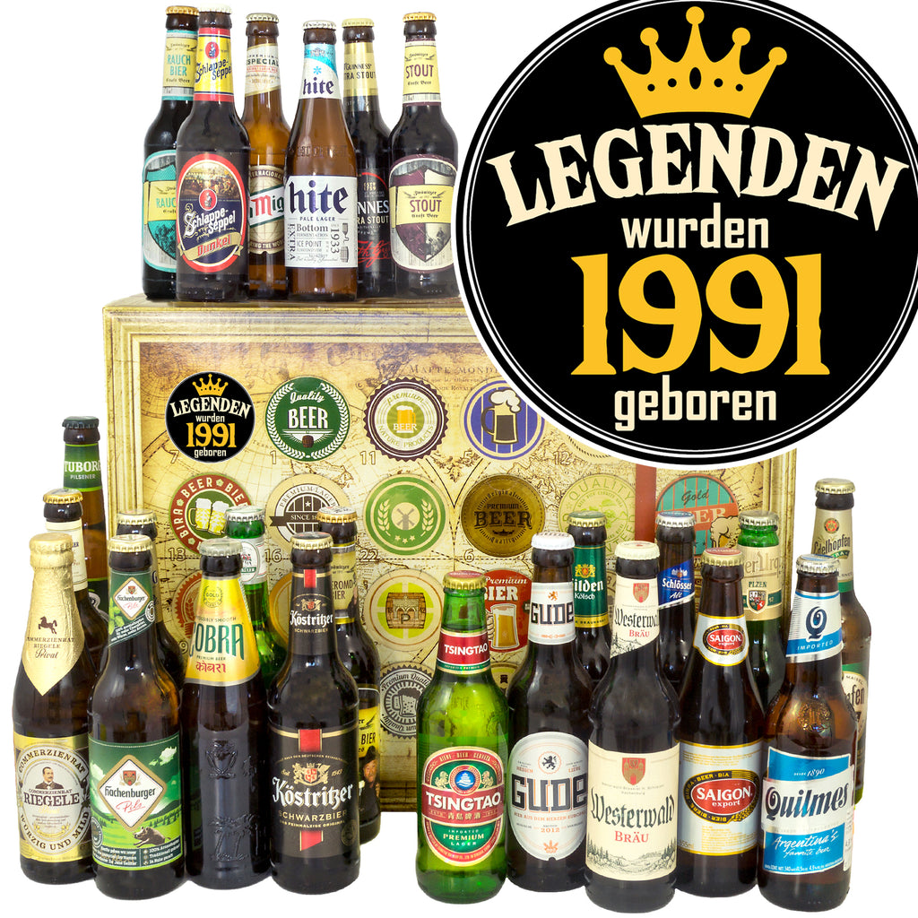 Legenden 1991 | 24 Spezialitäten Bier Deutschland und Welt | Bier Geschenk