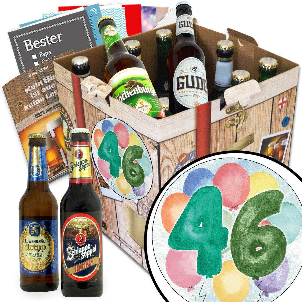 Geburtstag 46 | 9 Flaschen Deutsche Biere | Biergeschenk