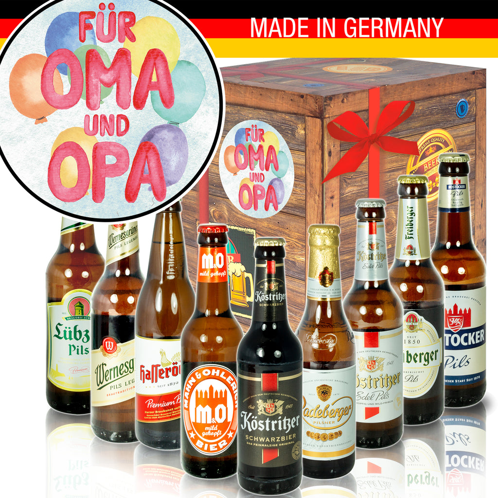 Für Oma&Opa | 9 Biersorten Ostdeutsche Biere | Box