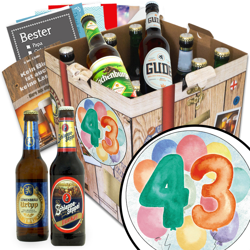 Geburtstag 43 | 9 Spezialitäten Biere aus Deutschland | Paket