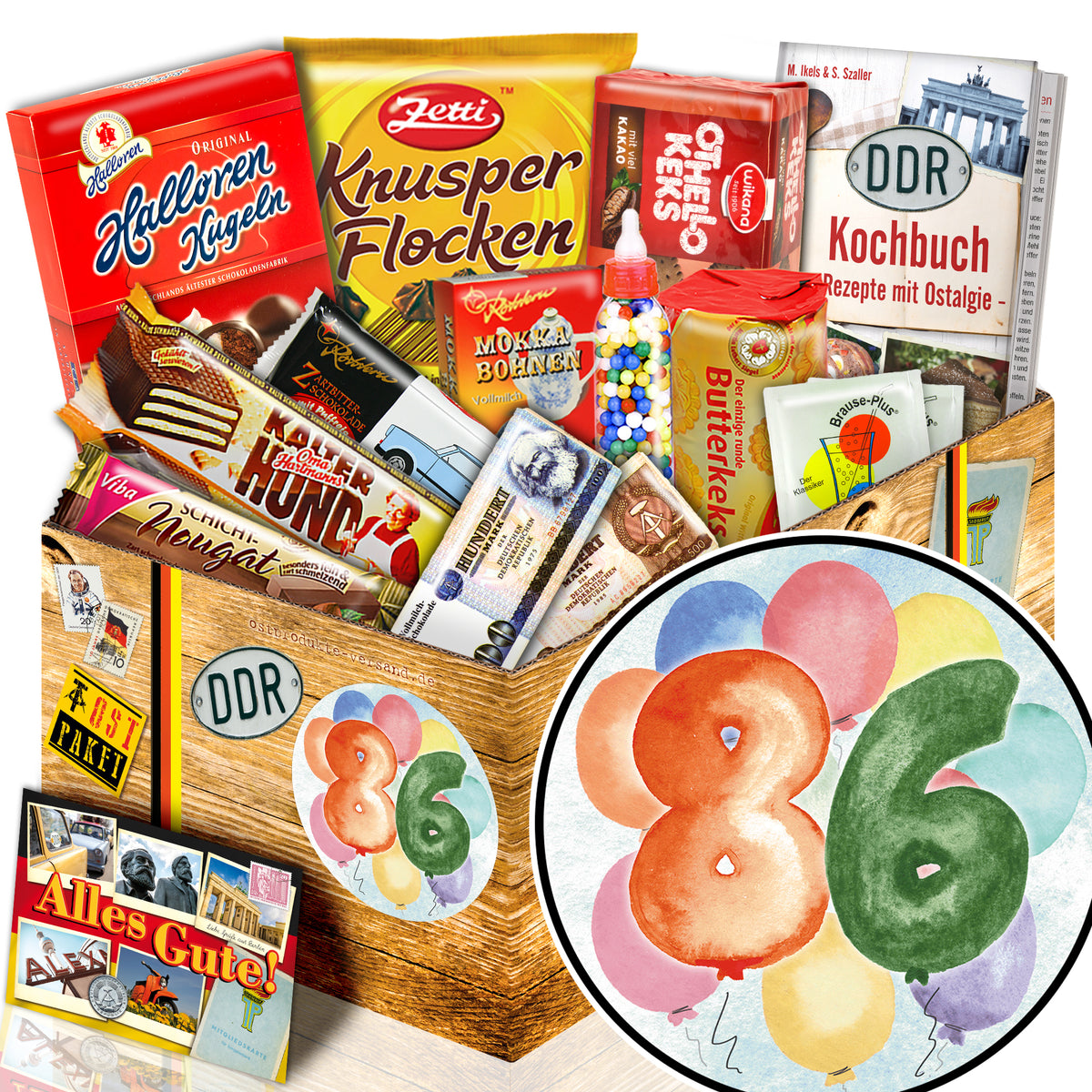 Zahl 86 - Süßigkeiten Set DDR L