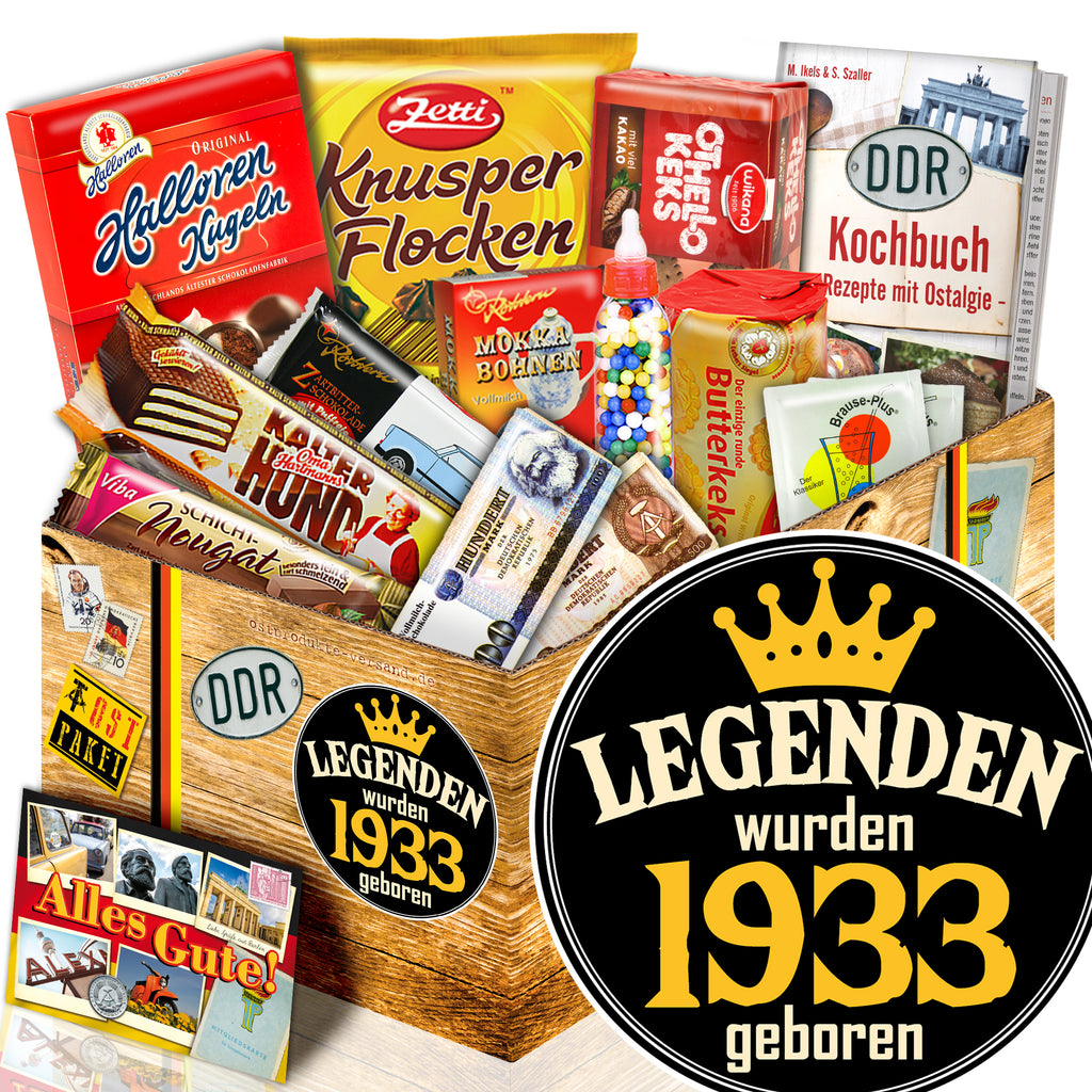 Legenden wurden 1933 geboren - Süßigkeiten Set DDR L