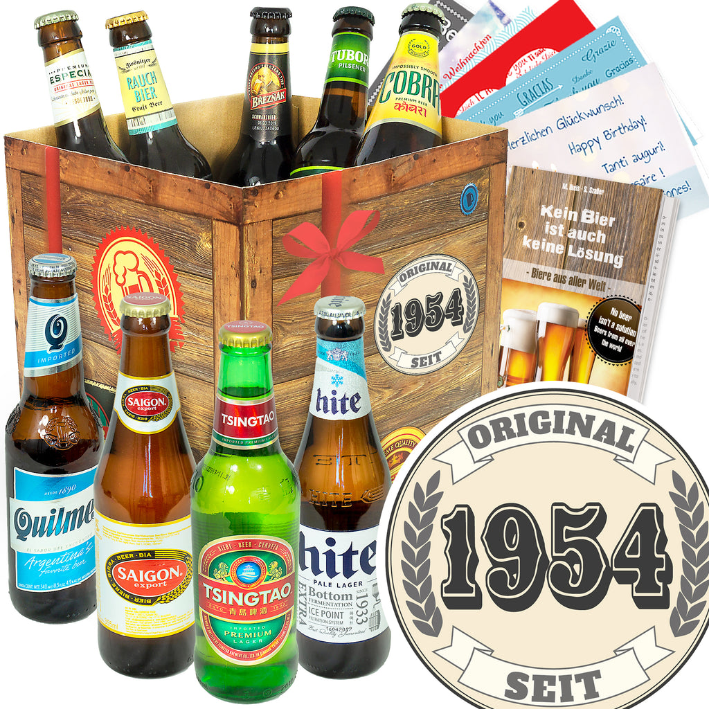 Original seit 1954 | 9 Flaschen Bier Weltreise | Bierset