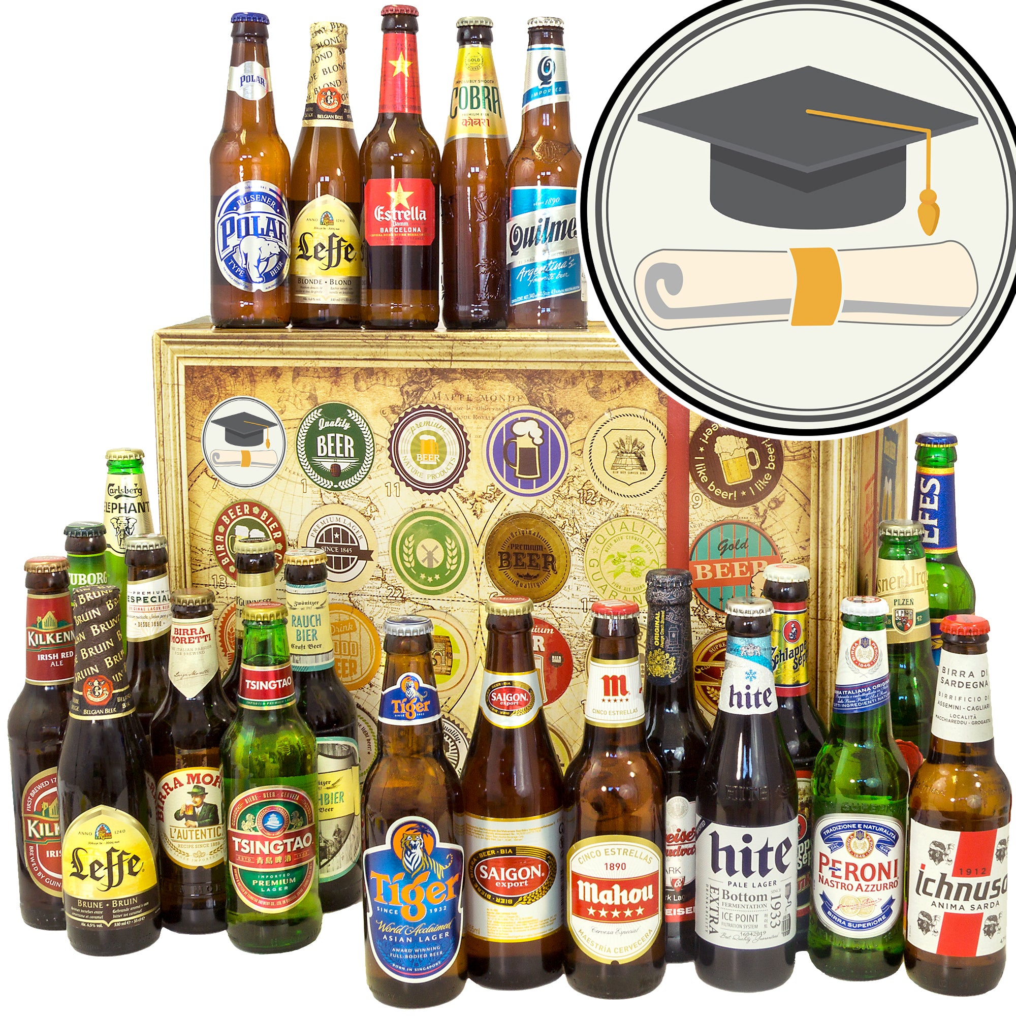 Zur Promotion | 24 Spezialitäten Bier International | Geschenk Set - monatsgeschenke.de