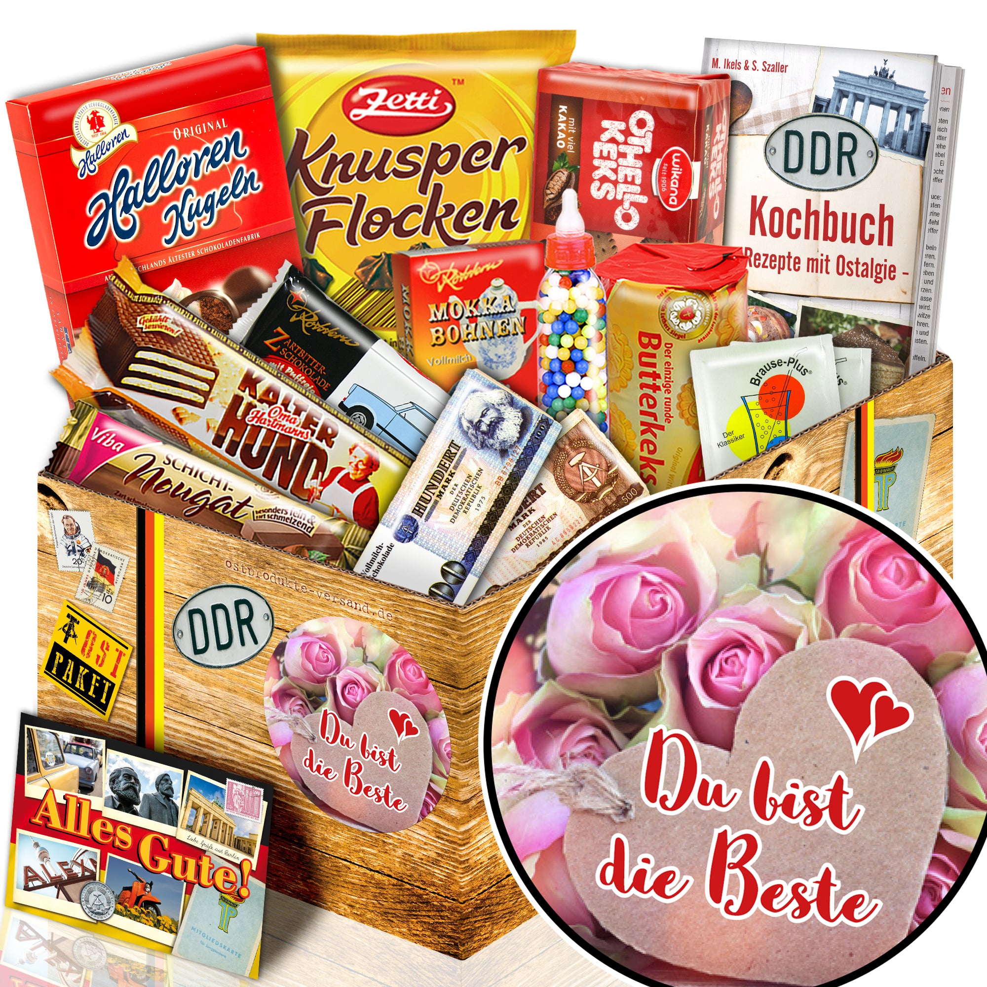 Du bist die Beste - Süßigkeiten Set DDR L - monatsgeschenke.de